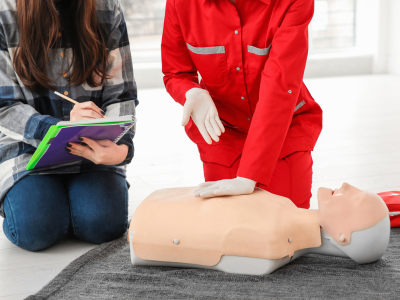 Dedicated healthcare professionals administering life-saving medications during an ACLS intervention, working tirelessly to restore cardiac health.