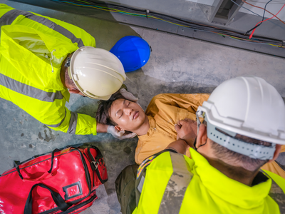 A certified individual confidently performing CPR in a real-life scenario. 