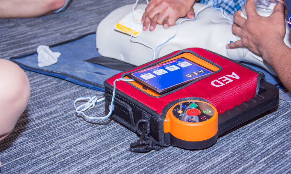 AED device with attached electrodes - a key to saving lives