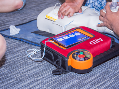 AED device with attached electrodes - a key to saving lives