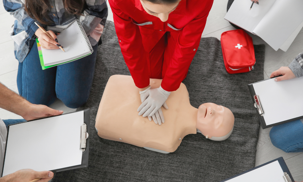 Hands-on CPR training for healthcare professionals.